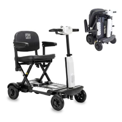 Scooter eléctrico de plegado automático PEPE blanco