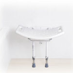 Asiento de ducha abatible de pared con apoyo al suelo Onda RS919