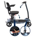 Scooter eléctrico plegable de magnesio KMINA azul