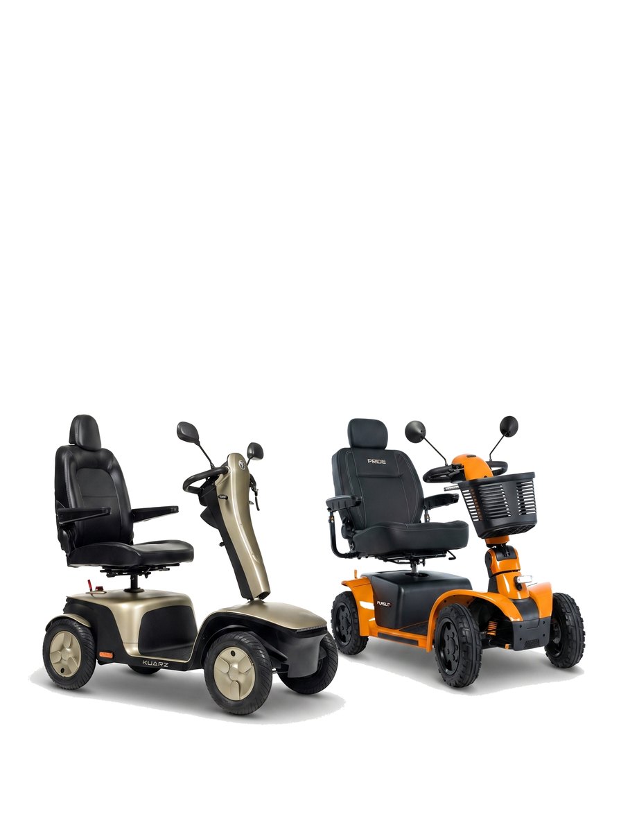 Kuarz and Pride Pursuit 2 mobility scooters
