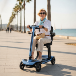 Scooter eléctrico plegable de magnesio KMINA azul