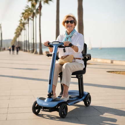 Scooter eléctrico plegable de magnesio KMINA azul